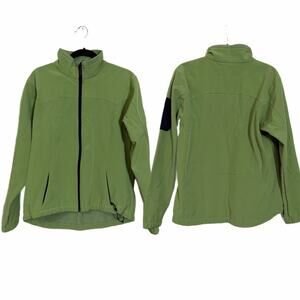 Black Diamond Green Fleece Lined Zip Up Jacket Size Large